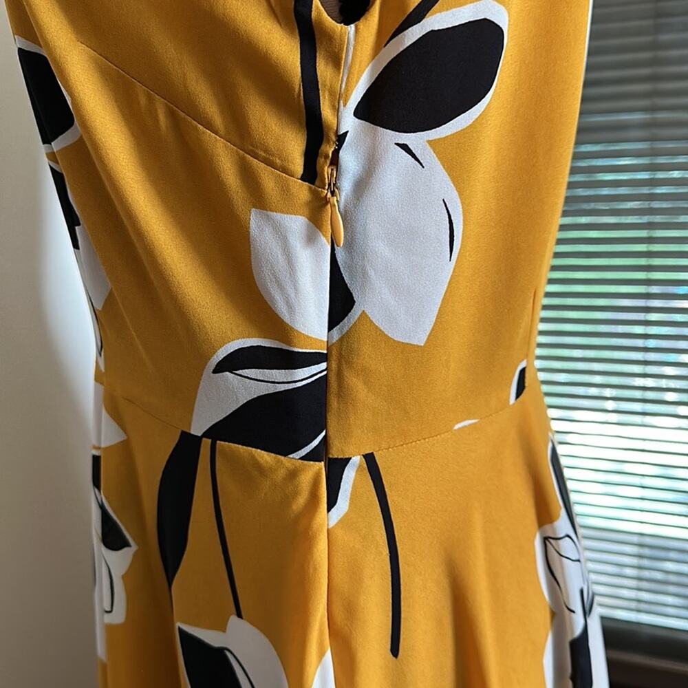 Who What Wear | Yellow Floral Midi Dress Size M - Picture 8 of 15
